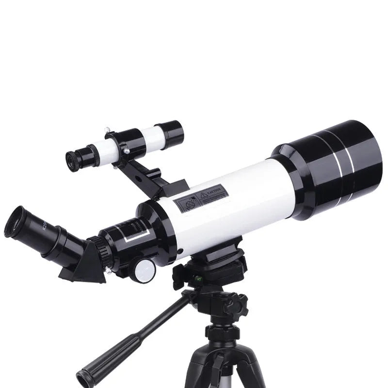 Children's dark blue astronomical telescope with 16X-66X magnification on tripod with accessory case