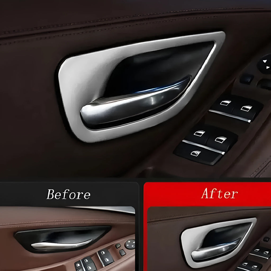 BMW 5 Series interior handle decorative strips four-piece set ABS stainless steel construction