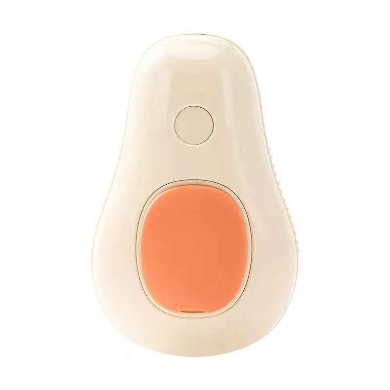 Colourful pet grooming comb with spray attachment in avocado green design