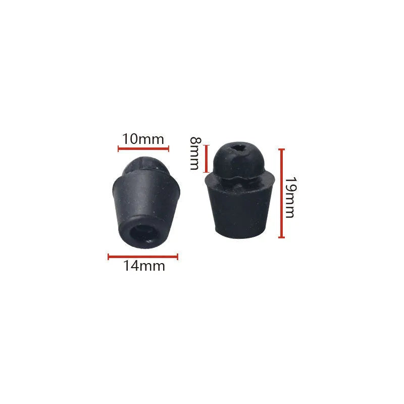 Ten rubber automobile damper buffer clips in X16 colour for vehicle shock absorption