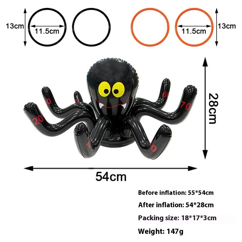 Ghost festival inflatable octopus ferrule throwing toy in multiple colour options for teenagers