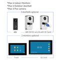 10 inch video intercom doorbell system with outdoor unit and display screen