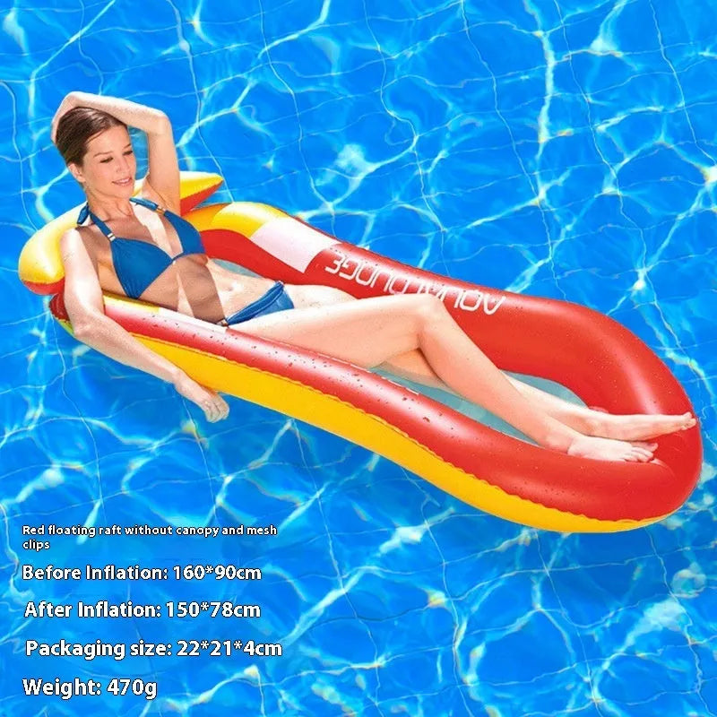 PVC inflatable floating row pool float in a choice of colours and designs including watermelon and flamingo.