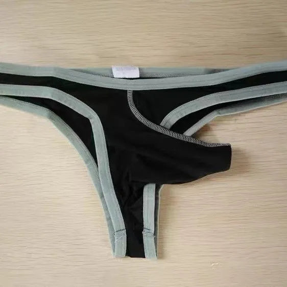 Men's ice silk nylon briefs in elephant nose small cut design showing multiple colour options