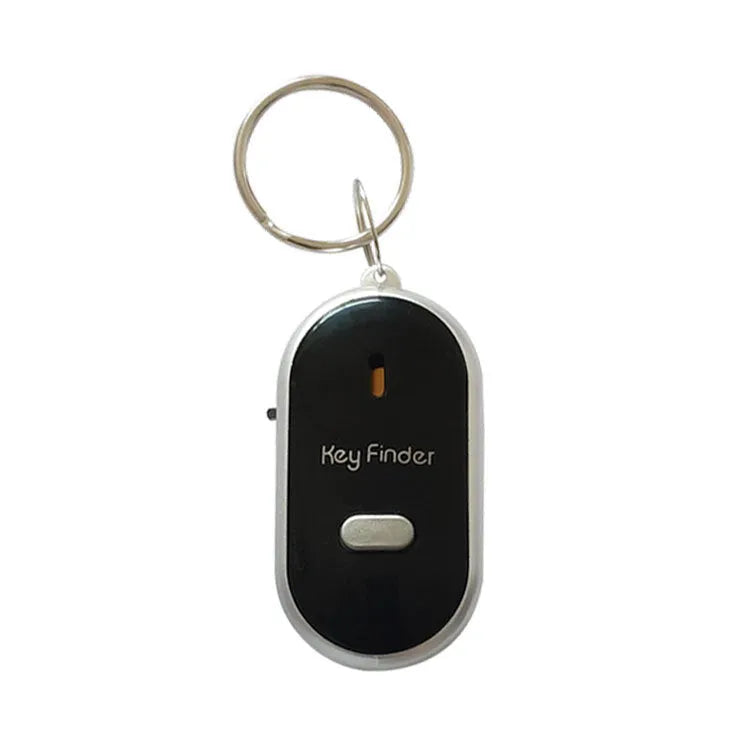 Oval plastic key finder with voice control in red, blue, white, black, and orange colour options