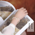 Women's freshwater pearl bracelet with fan-shaped pearl arrangement and alloy clasp