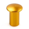 Aluminium alloy drift handbrake button cap in gold, silver, black, blue, and red colours.