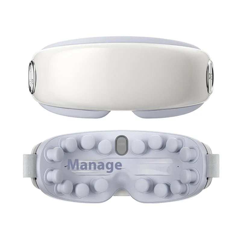 Bluetooth Steam Smart Eye Moisturising Instrument in purplish gray, showing its ergonomic shape and display.