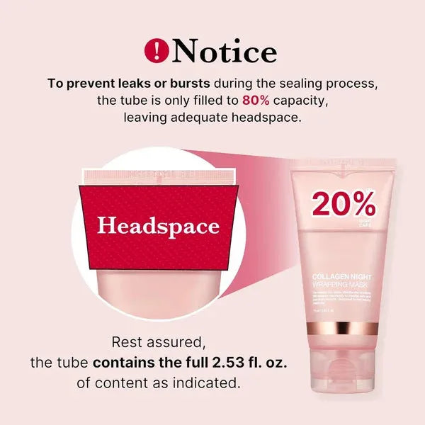 75ml collagen night mask with application brush for firming elasticity and overnight hydration