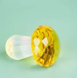 Colourful mushroom crystal decorative ornament geometric design 40x53mm