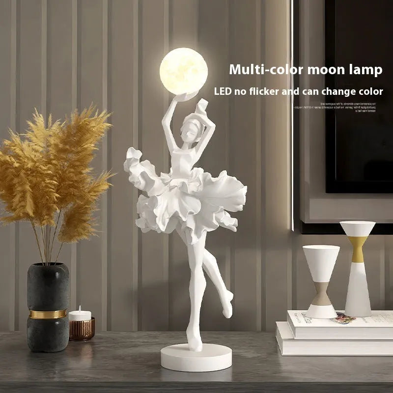 Art girl atmosphere small night lamp ornament in four colours with USB charging
