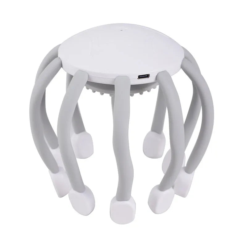 USB-powered electronic head massager with multiple massage claws for scalp relaxation