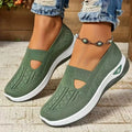 Women's casual flat shoes with mesh upper and T-strap in multiple colours