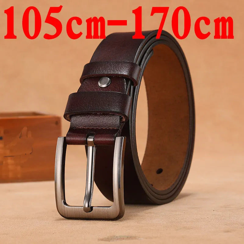 Square head pin buckle jeans strap belt in black with alloy buckle on a size label