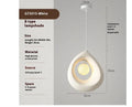 Sili Style retro restaurant bar chandelier with milky white 32cm lampshade