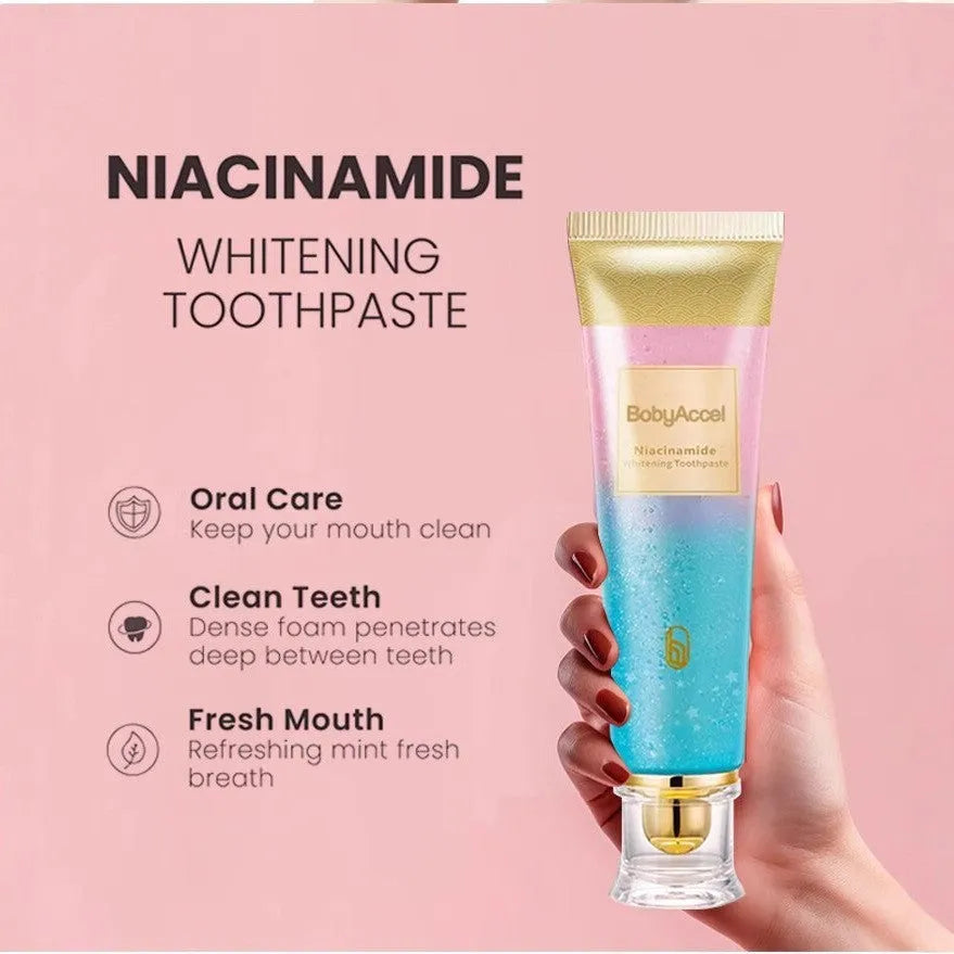 100g tube of nicotinamide whitening toothpaste for adults.