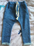 Cotton children's pants for baby girls and boys in multiple colours including blue, pink, and grey, sizes 2T to 6