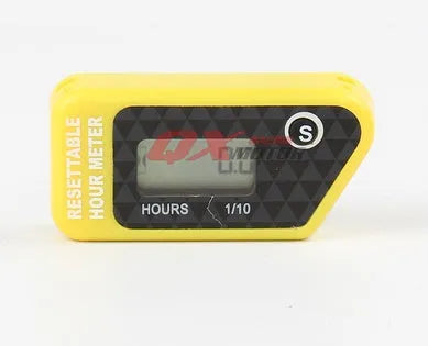 Black YSDS waterproof LCD digital maintenance timer for vehicles and equipment.