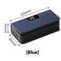Small blue and white portable manual heat sealing machine for plastic food bags.