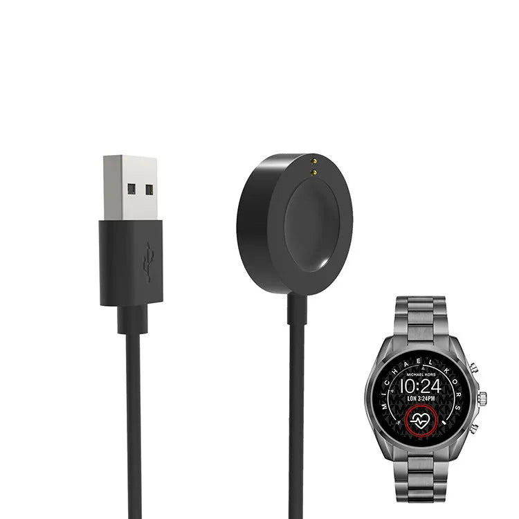 ABS smart watch charger cable for Michael Kors 5E, magnetic connector, 8cm x 4cm x 1cm, black colour