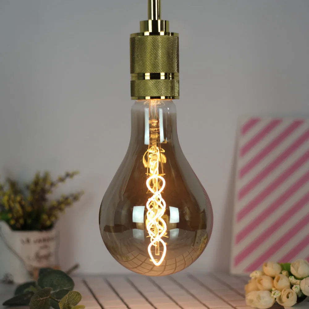 A110 LED soft light strip with double helix gold spiral design measuring 110 by 200 millimetres
