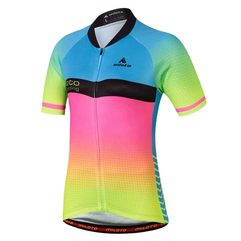 Falina Flamboyant men's summer cycling kit in black including top and shorts with moisture wicking polyester fabric