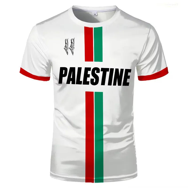 3D printed football t-shirt in black or white spandex with dark graphic design and half sleeves