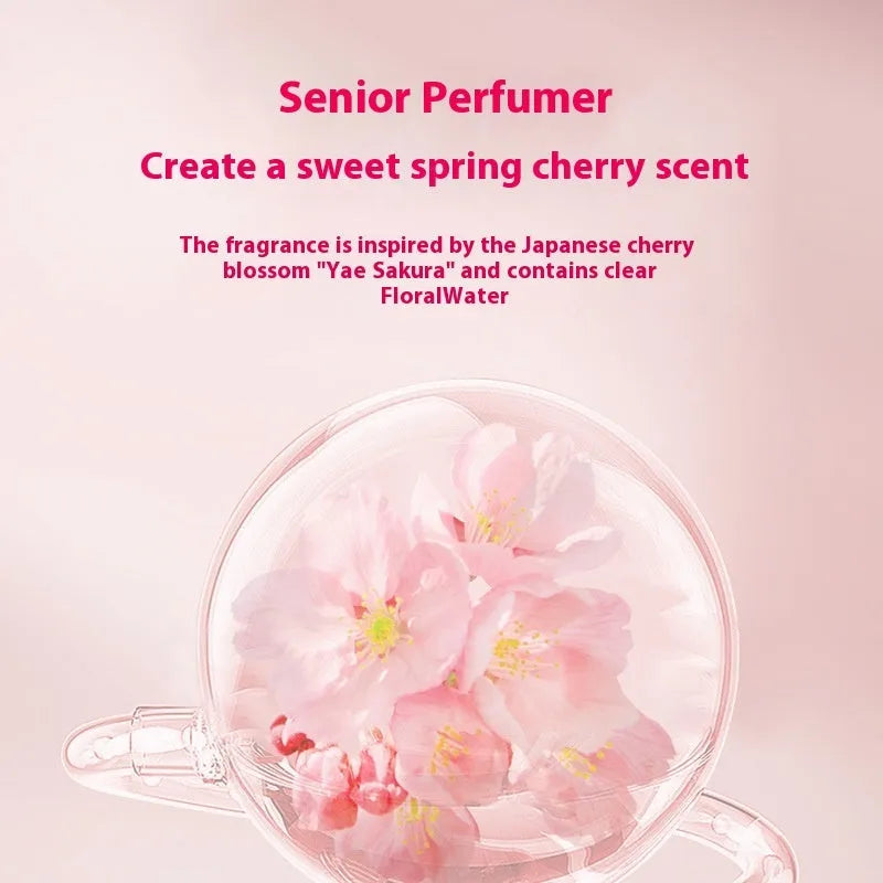 500ml Sakura shampoo bottle that functions as hair conditioner and shower gel with deep cleaning and frizzy hair improvement