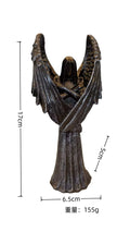 Dark Angel resin statue figurine ornament measuring 17 cm high on a shelf.