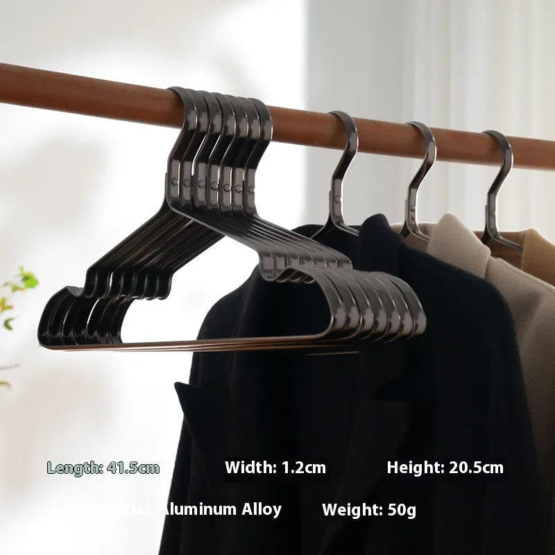 Elegant black non-slip anti-rust clothes hanger for wardrobe organisation