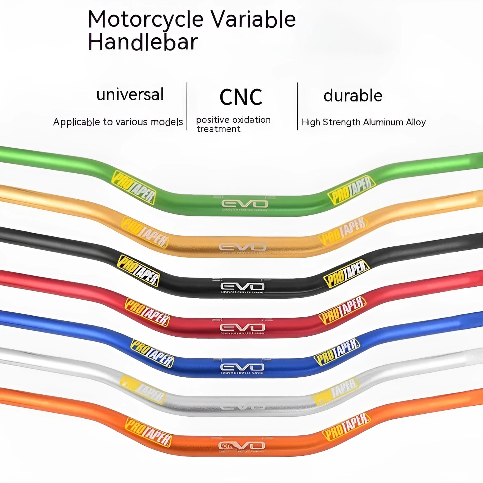 Orange aluminium alloy scrambling motorcycle handlebar with 28mm diameter and 80cm width