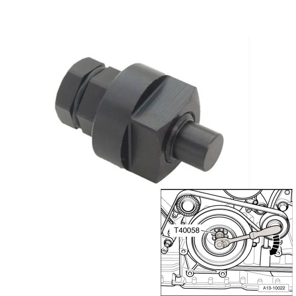 Aodi T40058 crankshaft rotating sleeve timing tool adapter with directional arrow markings