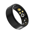 Personality multifunctional Bluetooth smart AI ring in Black, Gold, and Silver with heart rate monitoring touch screen