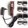 Professional hair clippers set with stainless steel cutter head and choice of EU, UK or US plugs