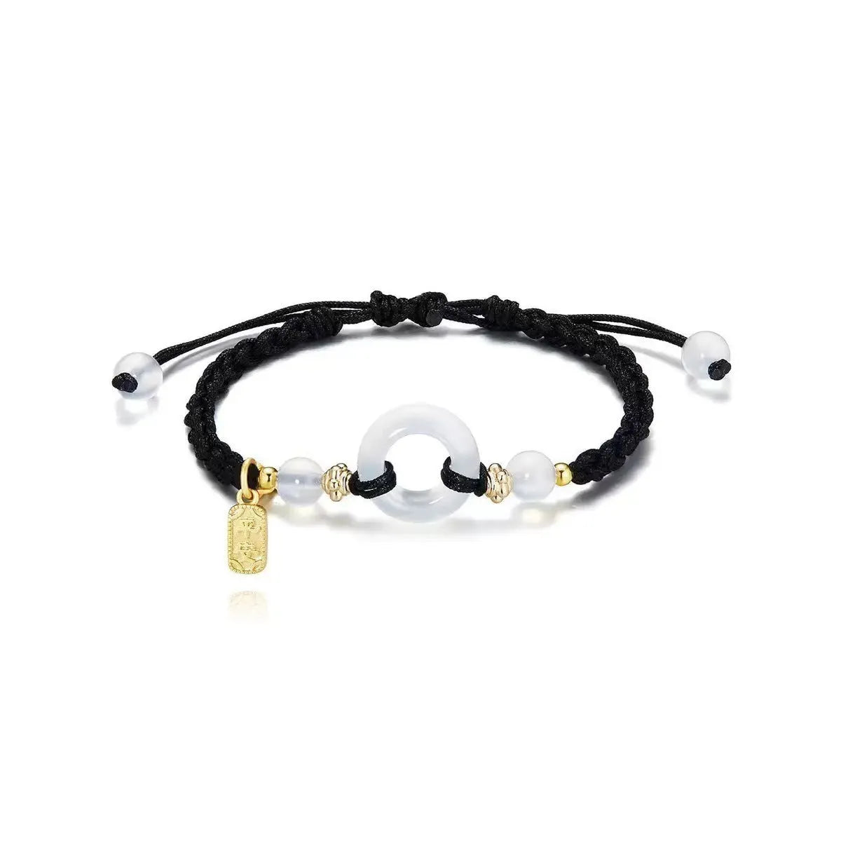 DIY woven watch band bracelet with peace buckle in peach blossom colours green pink black