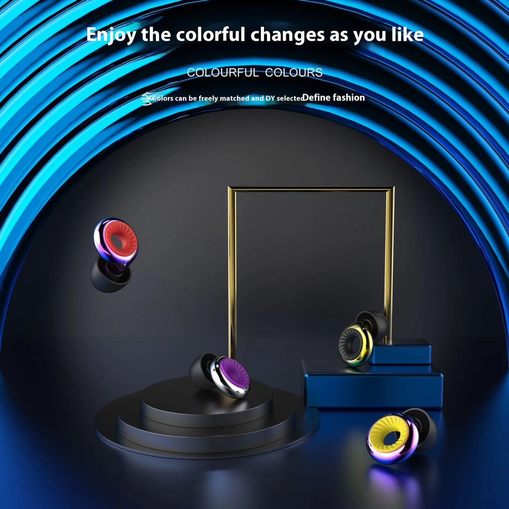Noise reduction earplugs in five colours: gold, silver, transparent, purple, rose gold with storage case