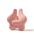 Memory foam car lumbar support cushion in a solid colour, shown on a car seat.