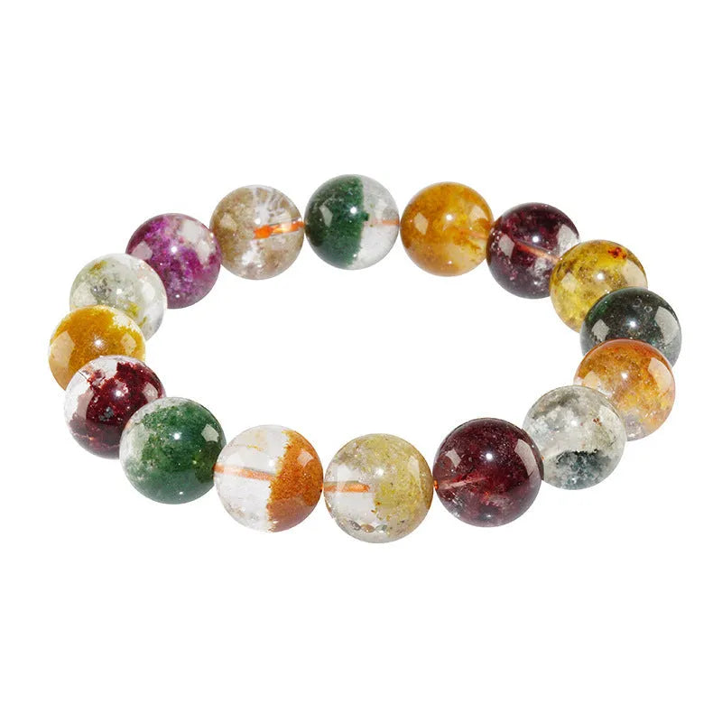 Crystal ball bracelet with colourful ghost cornucopia design and 10mm beads