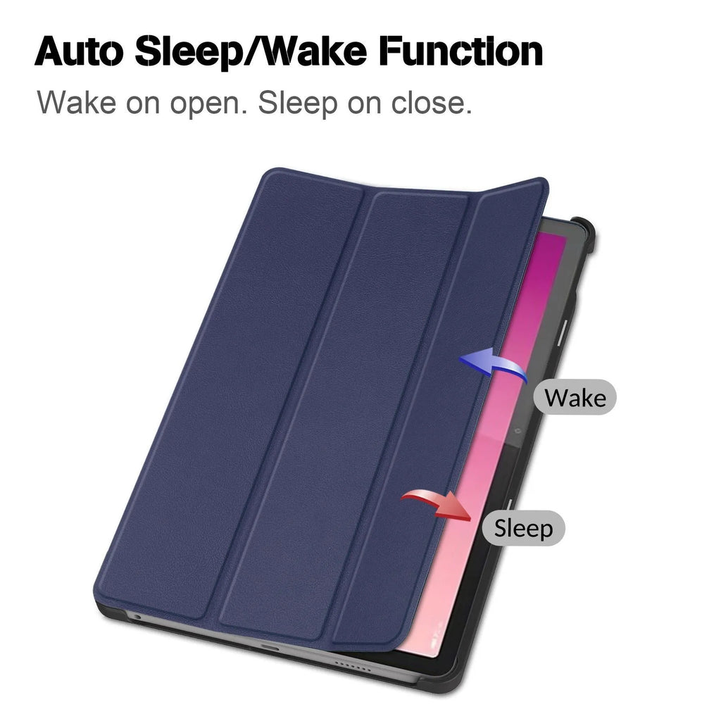 LenovoTab P12 tablet case showing magnetic bracket and multiple colour pattern options