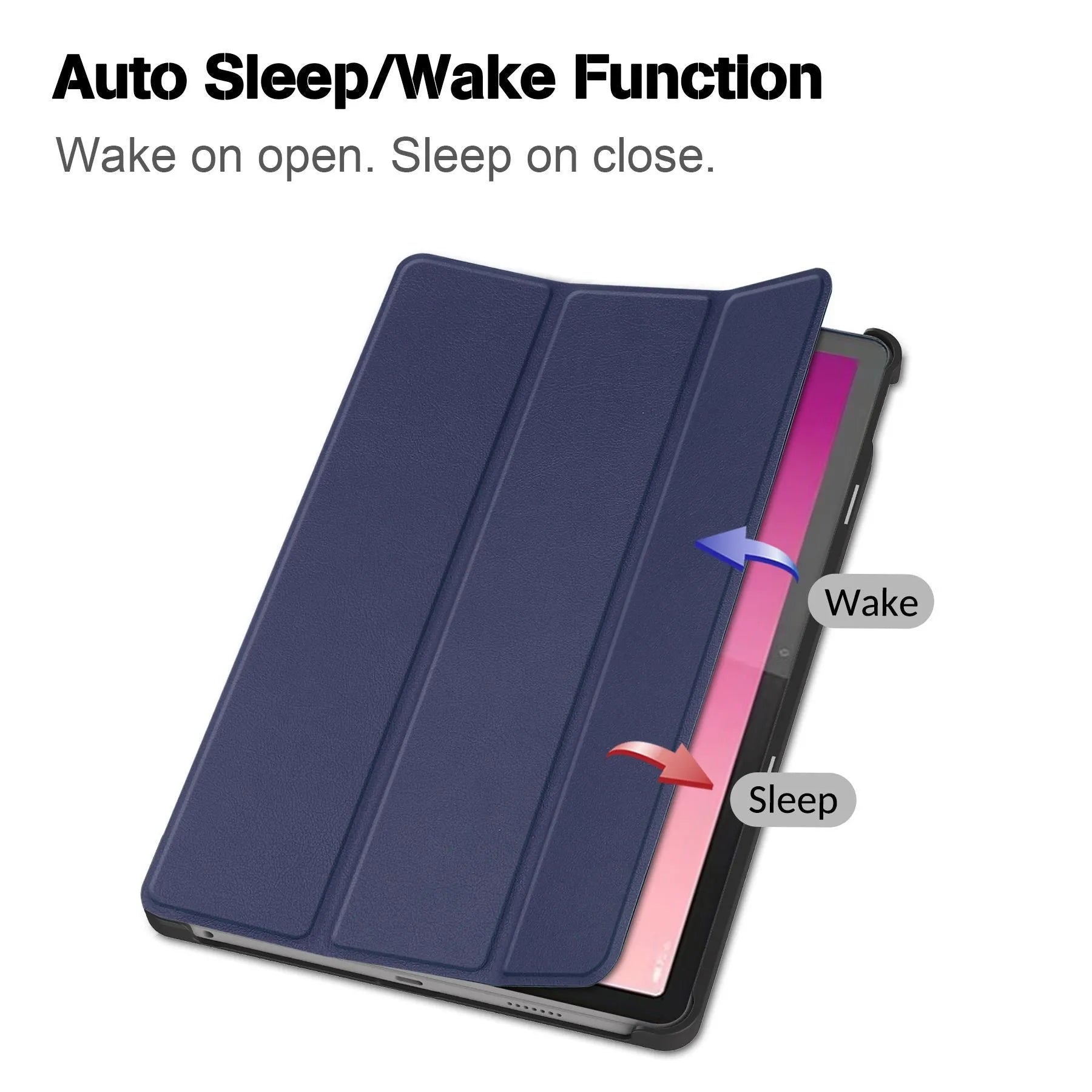 LenovoTab P12 tablet case showing magnetic bracket and multiple colour pattern options