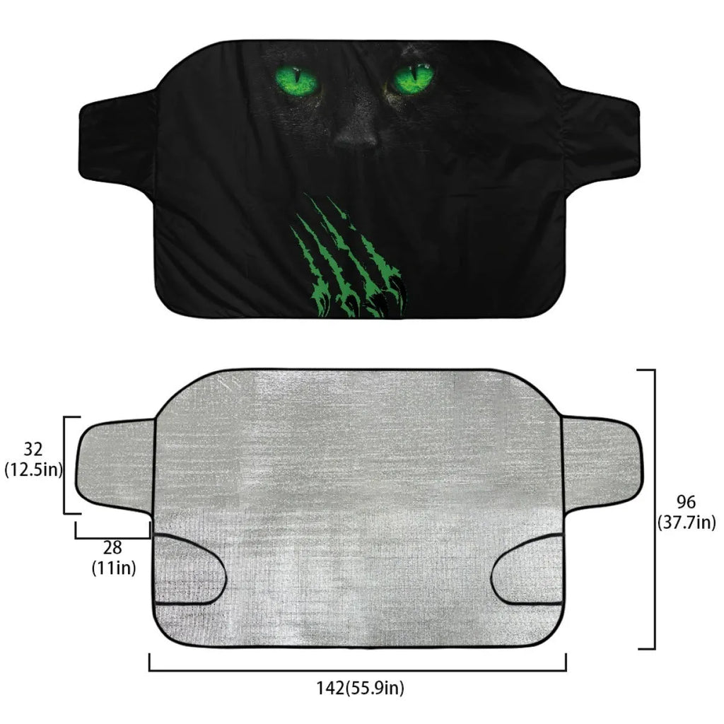 Car snow protection front gear cover made from aluminium film foam polyester fabric
