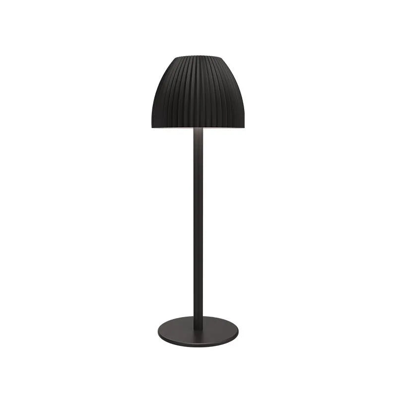 Modern black rechargeable night lamp with dimming function and decorative ins pattern design