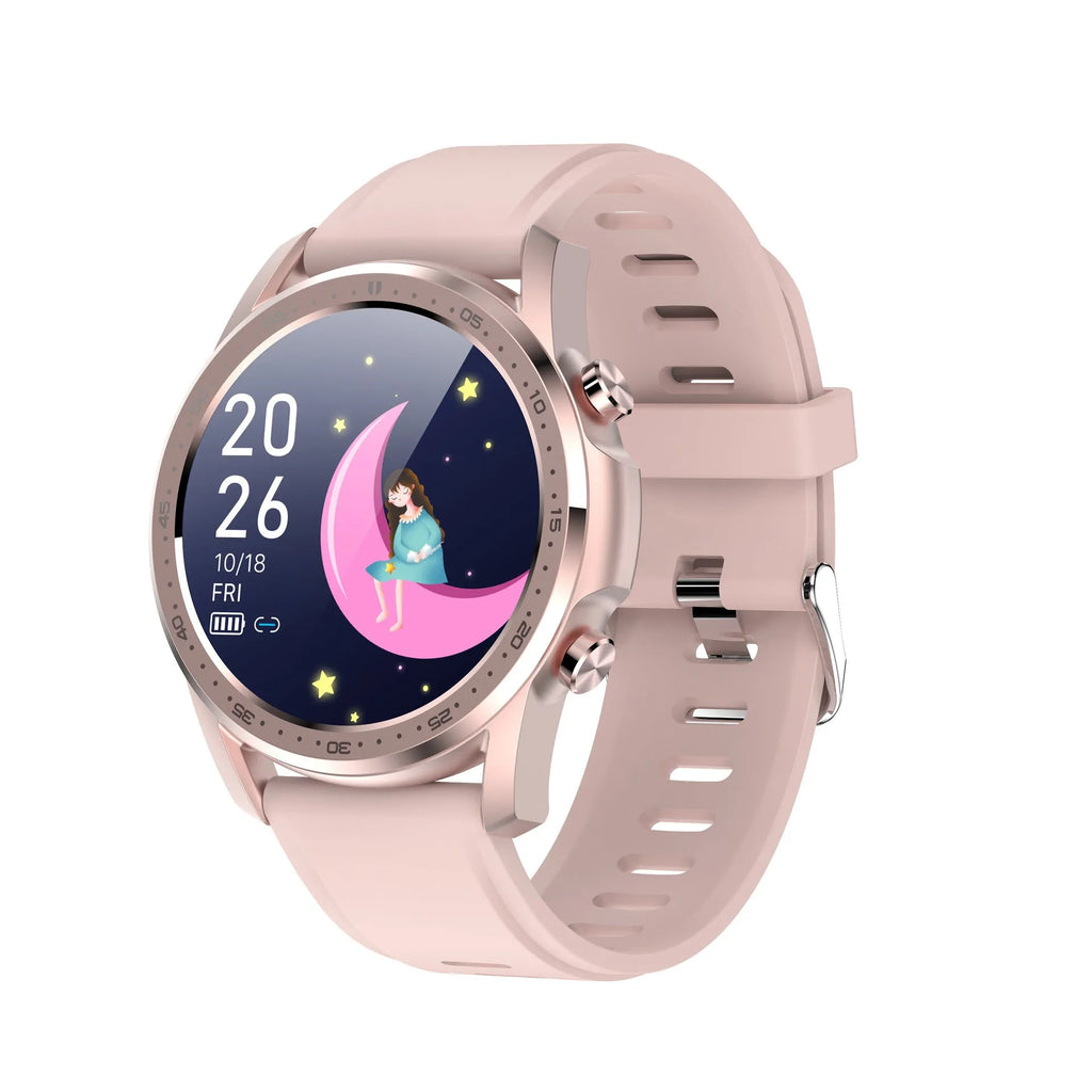 Youth2 Body Temperature Smart Bracelet in black or grey with 1.3-inch touchscreen on wrist.