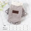 Lambswool grey padded dog vest with wool lining for winter warmth