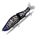 185mm plastic bass fishing swimming bait shown in one of fifteen available colours.