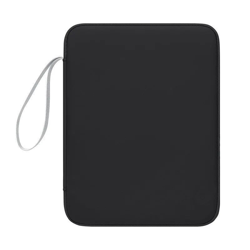 Imitation leather tablet protective case in light grey, shown fitting a 10.9-inch tablet.