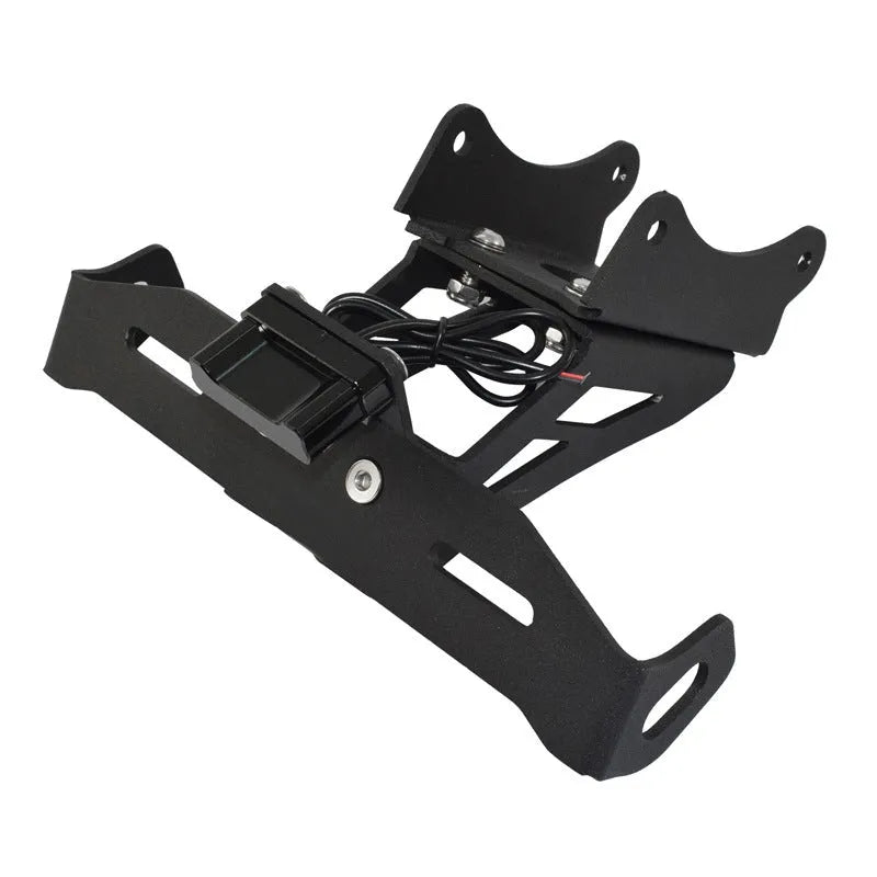 Black aluminium licence plate bracket for Honda motorcycle rear mounting