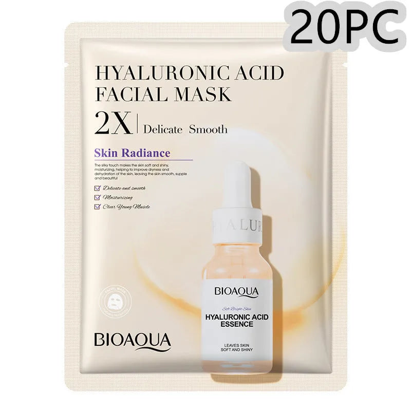 Collagen and hyaluronic acid facial sheet mask in 30g gel format with Vitamin C and Centella Asiatica options