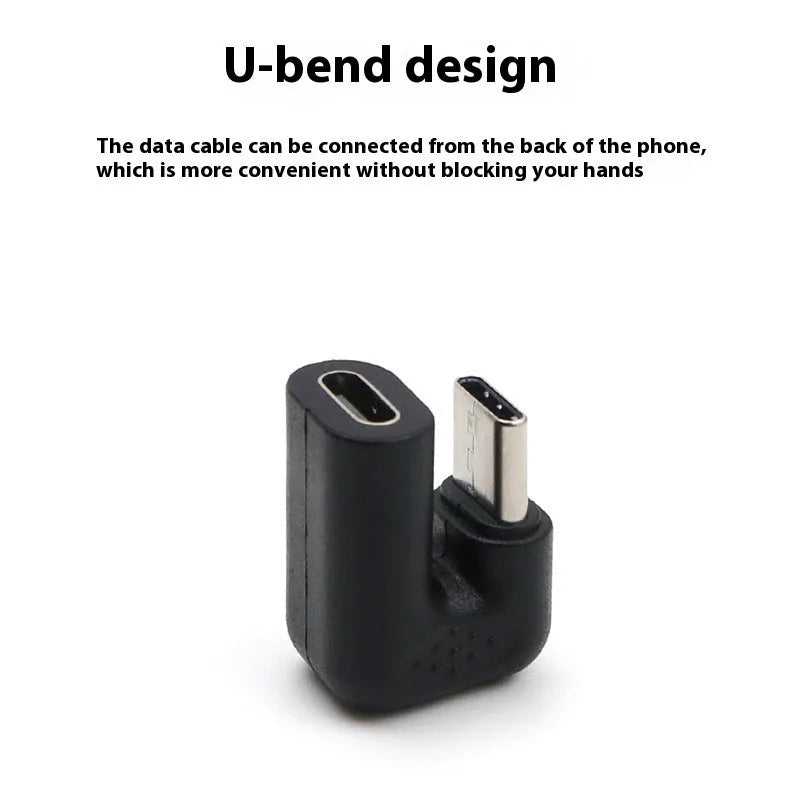 Pack of four white plastic U-Bend USB male to female adapter extension cables