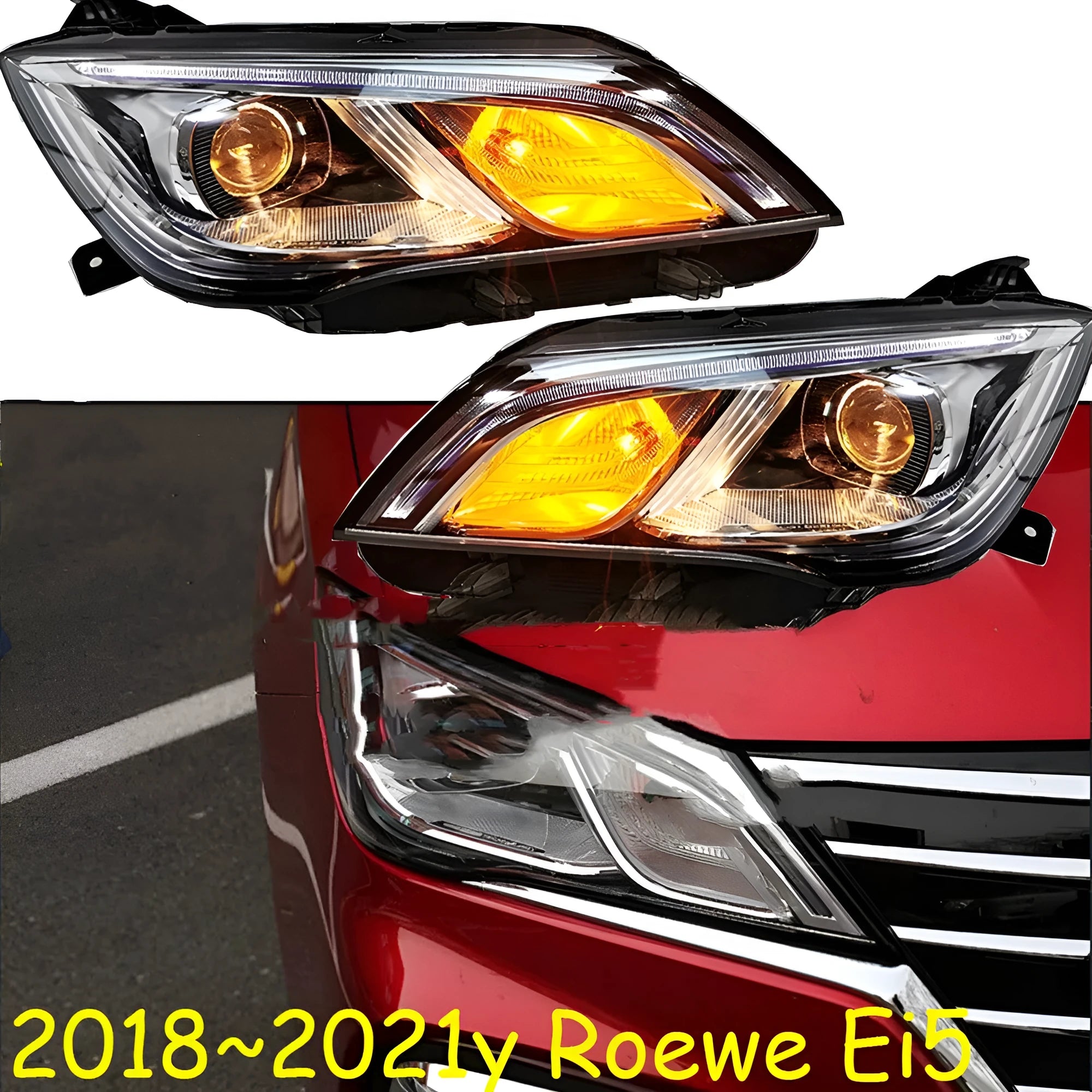 Car headlight replacement assembly for 2018-2021 model vehicles